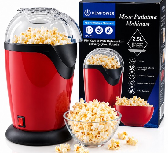 DEMPOWER DP-1011 ( 2.5L ) ( ELEKTRİKLİ SICAK HAVA ) MISIR PATLATMA MAKİNESİ*24
