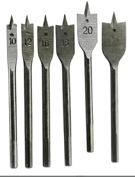 ( 6PCS ) YAPRAK MATKAP UCU SET ( 10-12-16-18-20-25MM ) ( AHŞAP DELME-OYMA & SIHHI TESİSAT )*100