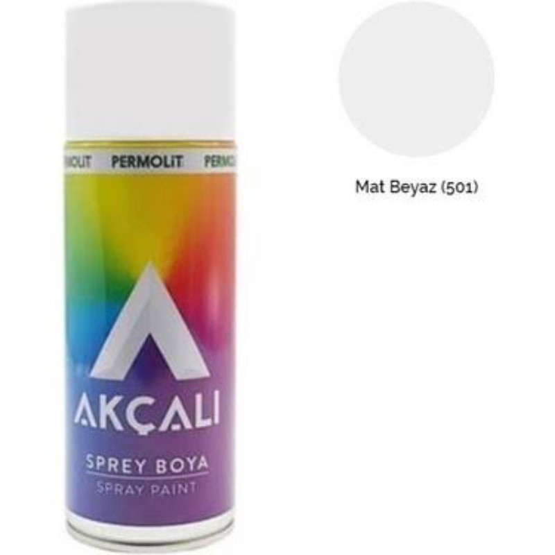 AKÇALI 501 MAT BEYAZ SPREY BOYA 400 ML