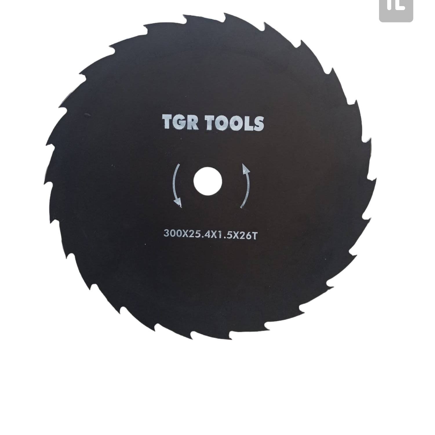 SİYAH MOTORLU TIRPAN TESTERESİ ELMAS UÇLU 26 DİŞ DAİRE TEPSİ 300*25.4*1.5*26T