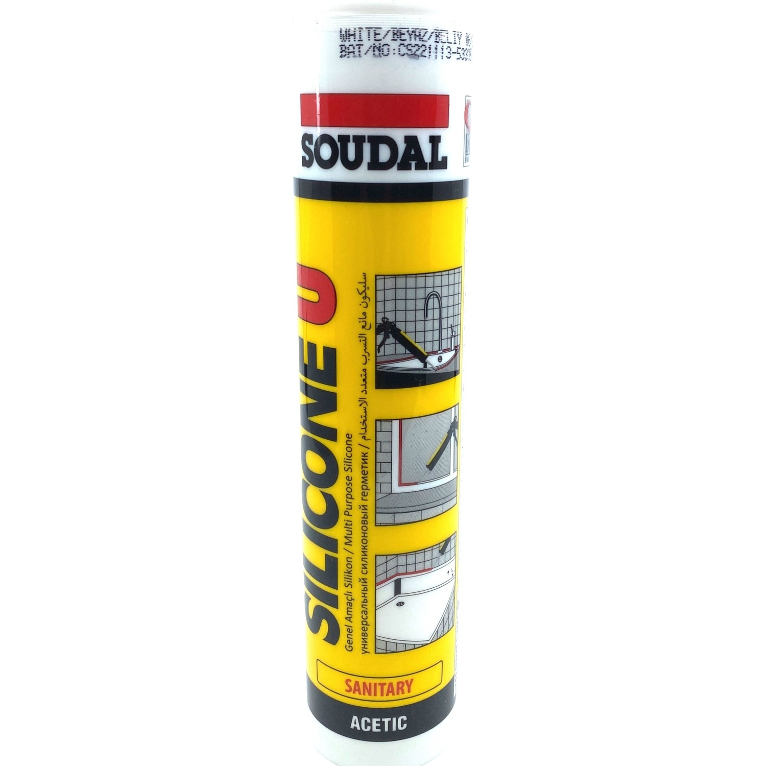 SOUDAL BEYAZ SİLİKON 280 GRAM*30X