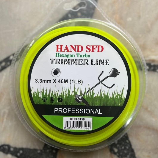 HAND SFD  ALTI KÖŞE SARI TIRPAN MİSİNASI 3,3 MM 46 METRE