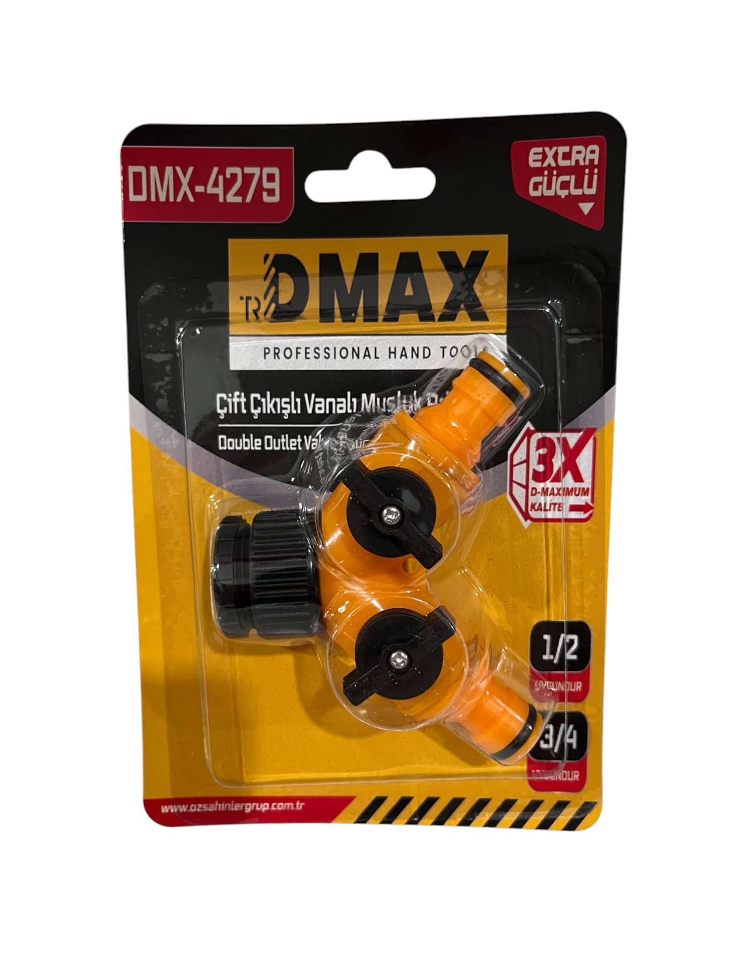 ÇİFTLİ VE VANALI MUSLUK ADAP 1/2-3/4 DMX4279*10X