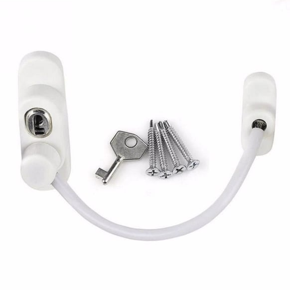 DE-AKS KİDMİX ( BEYAZ ) ( HALATLI ) ANAHTARLI EMNİYET KİLİT*10X10