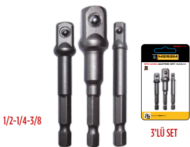 MEŞEM 1/2-1/4-3/8 PLUS LOKMA ADAPTÖRÜ 4466