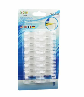 İBİCO İ10-013 CY-22 ( 16PCS ) ( KALIN KABLO ) KABLO TUTUCU KLİPS (YAPIŞKANLI) ( ŞEFFAF PLASTİK MİKA KRİSTAL )*20X10