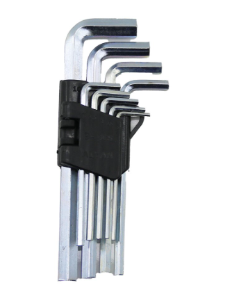 MAX-EL ( 9PCS ) ( KROM ) ( UZUN & DÜZ ) ALYAN TAKIMI ANAHTAR SETİ ( 150MM )*12X12