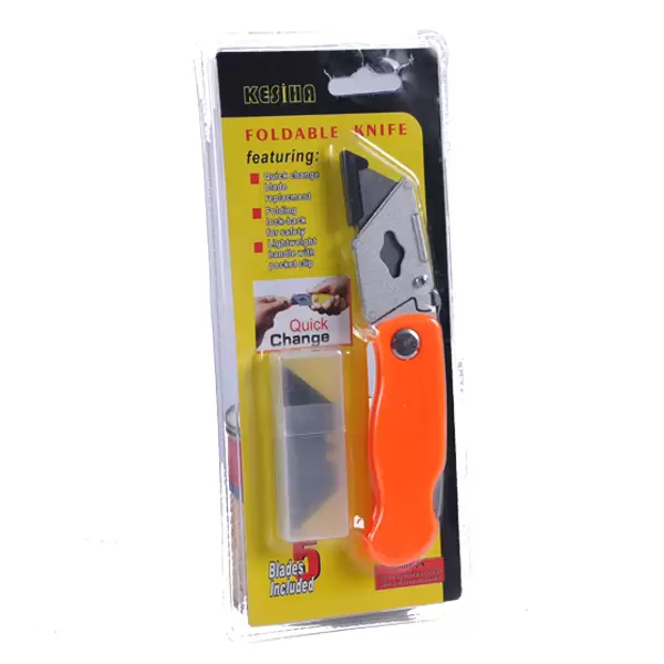 PLASTİK SAPLI KATLANABİLİR HALI MAKET BIÇAĞI HEDİYE JİLETLİ*10X