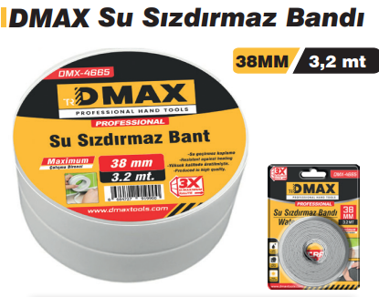 Dmax Su Sızdırmaz Bandı 38mmx3.2 Metre DMX4665