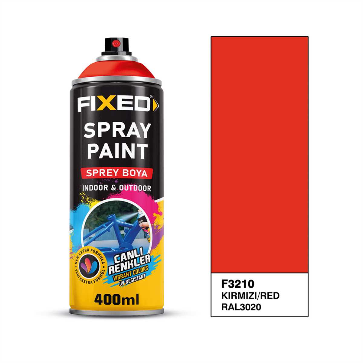 SGS SPREY BOYA AKRİLİK - TRAFİK KIRMIZI (RAL3020) 320 GR 400 ML F3210*12X