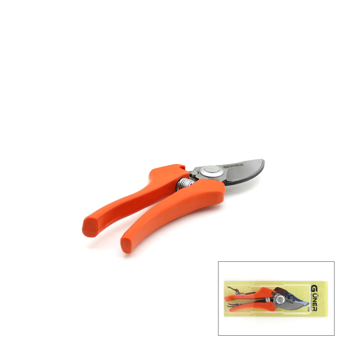 GÜNER GM-5 ( GENİŞ AĞIZ ) ( TURUNCU SAPLI ) ( METAL ) BAĞ MAKASI*100