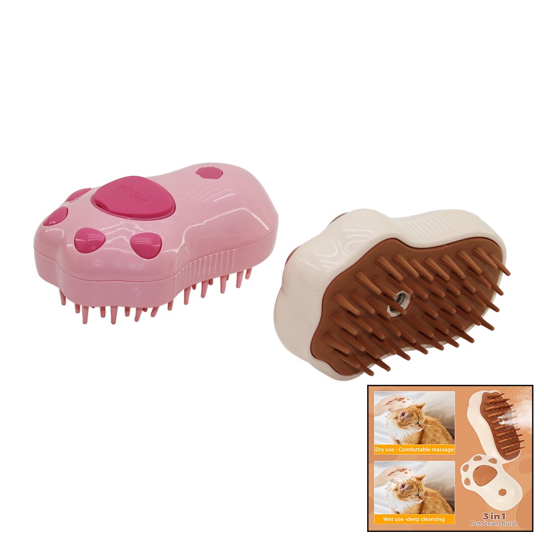 PETSPA BAYSA-1562 JY-08 (PATİ ŞEKİL& USB ŞARJLI) (BUHARLI=SU HAZNELİ) KEDİ& KÖPEK& EVCİL HAYVAN (YIKAMA) FIRÇASI ( PET SHOP )*150